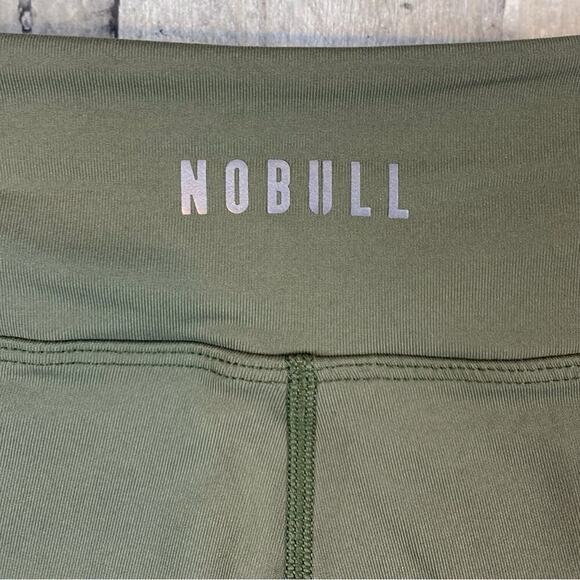NOBULL Crop Low Rise Leggings in Army Green Size Medium. - Picture 4 of 10